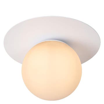 Witte plafonnière modern, Tricia, Ophalen of Verzenden, Nieuw, Metaal