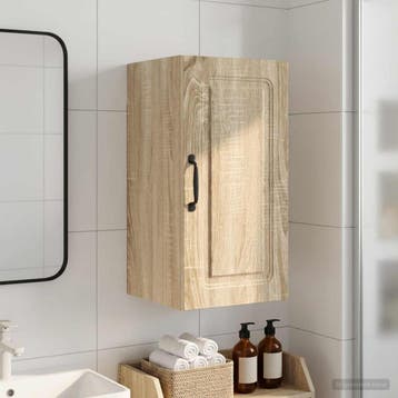 vidaXL Badkamer wandkast UTRECHT Sonoma Eiken 30 x 31 x 59, Verzenden, Nieuw