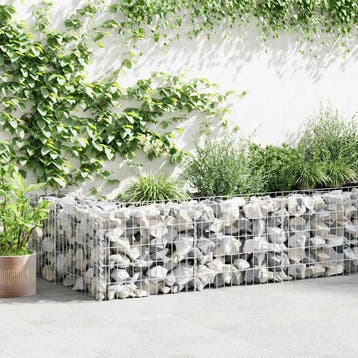 vidaXL Schanskorfmuur 630x30x50 cm gegalvaniseerd staal, Verzenden, Nieuw, IJzer, Minder dan 1 meter