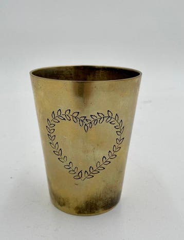 Vide-poche - Prachtige vintage tumbler met hartenpatroon –