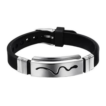 Fako Bijoux - Armband - RVS Siliconen - Slang, Verzenden, Nieuw