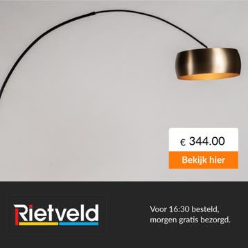 Rietveld-Vloerlampen-Zwart, Goud, Messing (kleur)-Metaal,, Verzenden, Nieuw