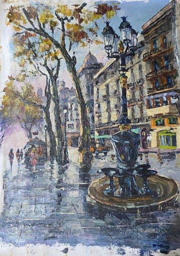 Joaquín Caso Ariño (XX) - Font de Canaletes, Rambla de
