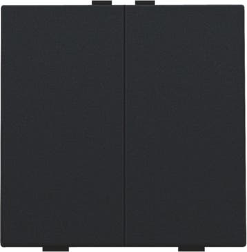Niko Home Control Dubbele Drukknop Zwart Gecoat - 161-51002, Verzenden, Nieuw, Overige typen