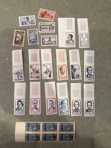 Frankrijk 1957 - Frankrijk collectie postzegels HÉROS DE LA, Gestempeld