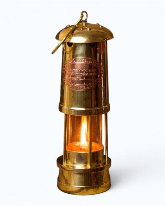 Lantaarn - Messing - olielamp, Antiek en Kunst, Curiosa en Brocante