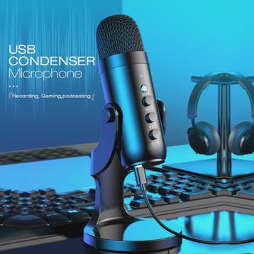 Haomuren USB Condenser Microfoon voor PC, Mac, Gaming, Strea, Verzenden, Nieuw