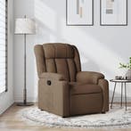 Relaxfauteuil stof bruin | Tweedekansje | OP=OP, Huis en Inrichting, Fauteuils, Gebruikt, 75 tot 100 cm, Ophalen of Verzenden