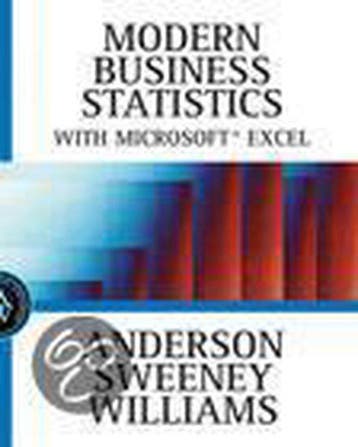 Modern Business Statistics With Microsoft Excel, Verzenden, Gelezen, David Anderson