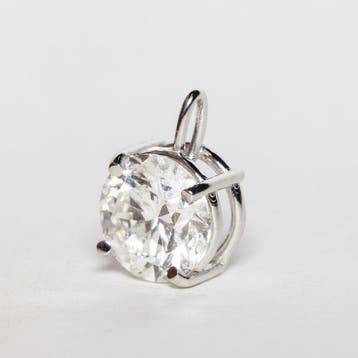 Zonder minimumprijs - Hanger - 18 karaat Witgoud - 1.00ct.