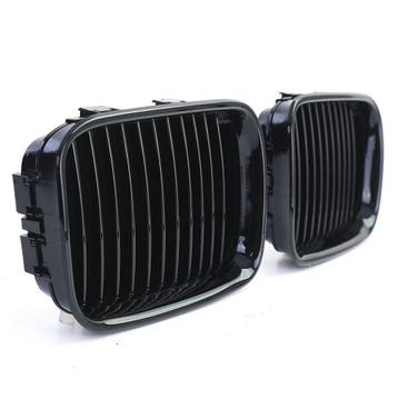 Glanzend Zwart Nieren Gril Set Pre-Facelift BMW E36 B0119, Nieuw, Voor, BMW