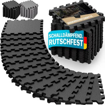 Vloerbescherming/puzzelmat Set van 18 Zwart 175x88x1cm, Hobby en Vrije tijd, Verzenden, Nieuw