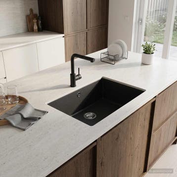 vidaXL Enkele keukenspoelbak Graniet 53 x 46 x 20 cm Grafiet, Verzenden, Nieuw