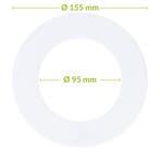 Luxar Verloopring Polystyreen Ø95-155mm Wit, Verzenden, Nieuw