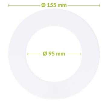Luxar Verloopring Polystyreen Ø95-155mm Wit, Verzenden, Nieuw, Overige fittingen
