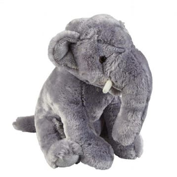 Ravensden olifant knuffel - pluche - grijs - 30 cm, Verzenden, Nieuw
