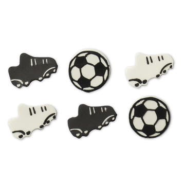 Suikerdecoratie Voetbal Ø3-4cm 6st., Verzenden, Nieuw