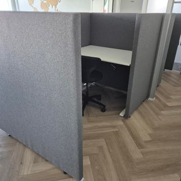 2x Vepa akoestische werkplek met scheidingswanden - 120x80 c, Huis en Inrichting, Ophalen of Verzenden, Nieuw