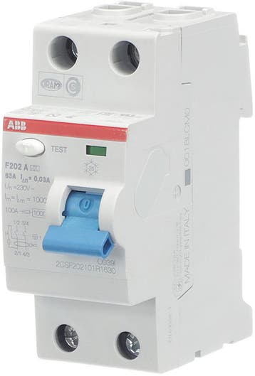 ABB aardlekschakelaar / 2-polig, 30mA, 63A / F202 A-63/0.03, Ophalen of Verzenden, Nieuw, Groepenkast