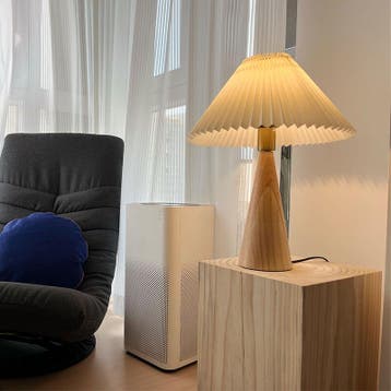 Japandi houten tafellamp, Verzenden, Nieuw