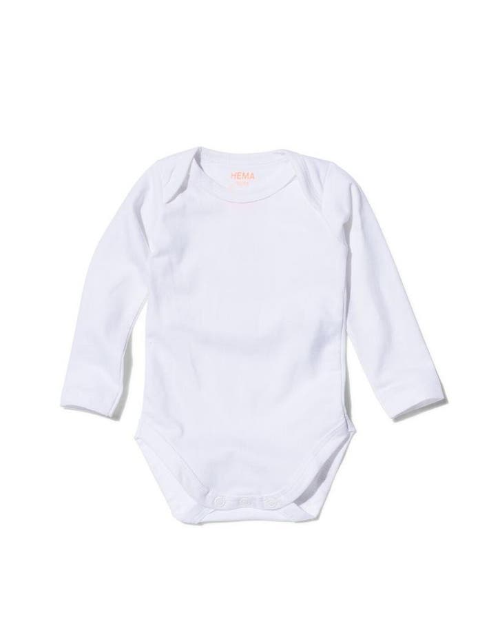HEMA Romper organic katoen stretch - 2 stuks wit, Kinderen en Baby's, Babykleding | Overige, Nieuw, Verzenden