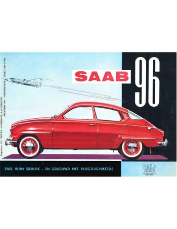 1960 SAAB 96 BROCHURE NEDERLANDS, Nieuw, Author