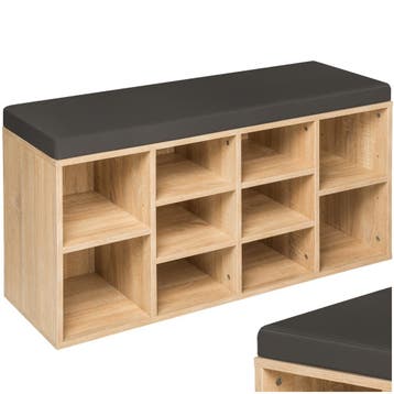 Schoenenkast met zitkussen 103,5x48x30cm, Verzenden, Nieuw