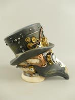 Beeld, Vogel skelet steampunk-met mooie details-1kg- 17cm -