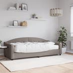 vidaXL Slaapbank met matras 90x200 cm stof taupe, 90 cm, Eenpersoons, Verzenden, Nieuw