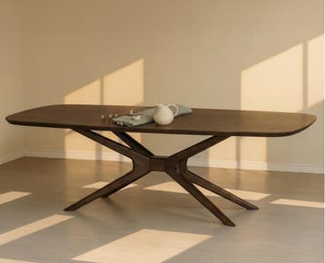 Eettafel Jax Deens ovaal mangohout 200x110 cm - Walnoot, Huis en Inrichting, Ophalen of Verzenden, Nieuw