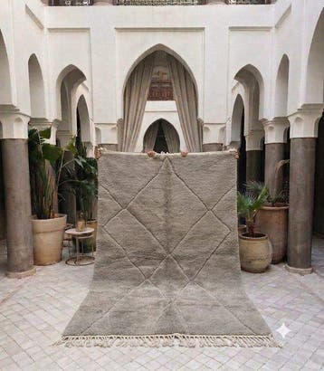 Berber - Vloerkleed - 244 cm - 142 cm - Nieuw tapijt 244x142, Nieuw