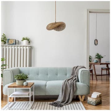 BOHO hanglamp Brugia L Ø60cm Donker Bamboe - E27 fitting..., Huis en Inrichting, Ophalen of Verzenden, Nieuw