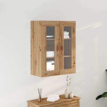 vidaXL Wandkast Artisan Eiken 69,5 x 34 x 90 cm Bewerkt hout, Minder dan 50 cm, Verzenden, Nieuw, Minder dan 100 cm
