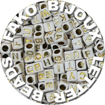 Fako Bijoux - Letterkralen Vierkant - Letter Beads - Alfabet, Verzenden, Nieuw