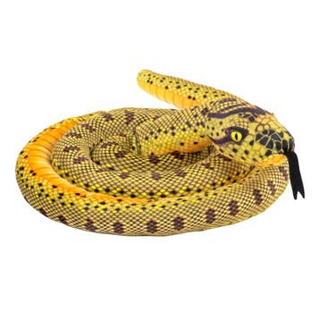 Pluche anaconda knuffel - geel - 152 cm - slang, Verzenden, Nieuw