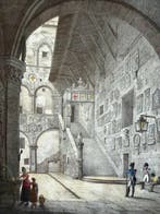 Jean-Baptiste Isabey (1767-1855) - Cour des Prisons (Cortile