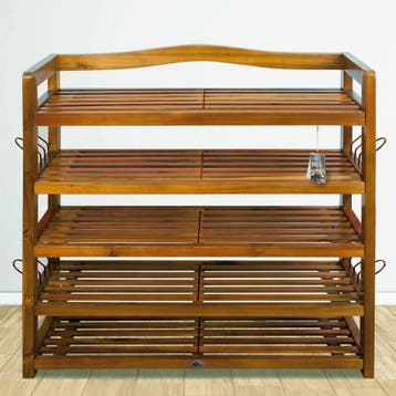 Schoenenrek 5 laags Acaciahout (Meubelen, Interieur), Verzenden