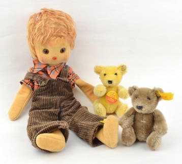 Steiff - Speelgoed Lot of 3 x Vintage Steiff Toys - Mini, Antiek en Kunst
