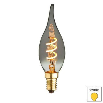 LED kaarslamp vlam E14 | 1.2 watt | 2200K warm wit | Smoke |, Huis en Inrichting, Lampen | Losse lampen, Verzenden, Nieuw, E14 (klein)
