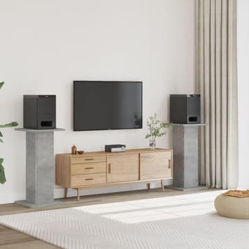 vidaXL Speakerstandaards 2 st 30x30x80 cm bewerkt hout, Muziek en Instrumenten, Verzenden, Nieuw