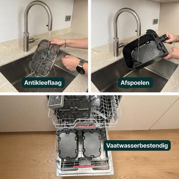 Airfryer 11L - Dubbele Mand - PFAS-vrij, Verzenden, Zo goed als nieuw, Airfryer XXL