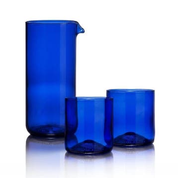 Rebottled Blauw Glaswerk | Vintage Design | Van flessen, Verzenden