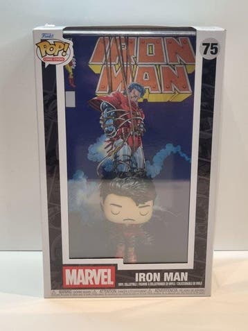 Funko - Funko Pop Comic Covers: #75 Iron Man (Marvel)
