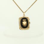 Ketting met hanger - 14 karaat Geel goud - Medaillon