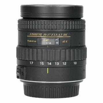 Tokina 10-17mm f/3.5-4.5 AT-X DX AF Fisheye -  met garantie, Ophalen of Verzenden, Gebruikt
