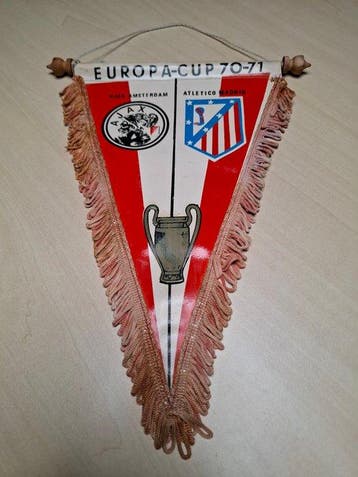 AFC Ajax - European Cup I - 1970 - Vlag/wimpel, Nieuw