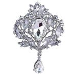 Fako Bijoux - Broche - Diamond - Drop - XXL - 68x95mm -, Sieraden, Tassen en Uiterlijk, Broches, Verzenden, Nieuw