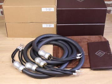 Kharma Exquisite highend silver-gold audio speaker cables 2,, Ophalen of Verzenden, Gebruikt, Overige kabels