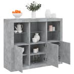 vidaXL Dressoirs met LED-verlichting 3 st bewerkt hout, Minder dan 50 cm, Verzenden, Nieuw, Minder dan 25 cm