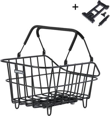 Basil Cento ALU MIK Fietsmand - Achter - Aluminium - Zwart -, Verzenden, Nieuw